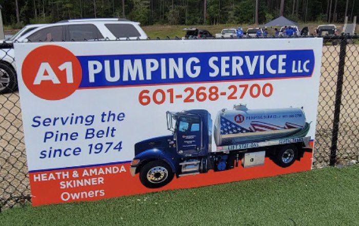 A1 Pumping Service LLC sign